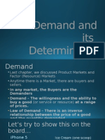 Demand and Its Determinants