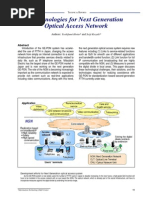 Development Efforts For Next Generation Optical Access System