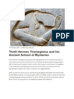 Thoth Hermes Trismegistus and His Ancient School of Mysteries