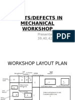 Faults/Defects in Mechanical Workshop: Presented By: 39,40,42,43,44