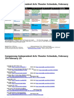 Gangneung Independent Arts Theater Schedule, February 19-February 25