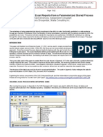 Stored Process Excel