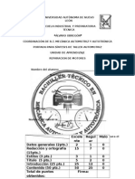 Diagnostico para La Reparacion Del Motor