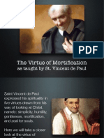 Virtue of Mortification As Taught by St. Vincent de Paul