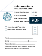 Cheesecake Fundraiser Order Form PDF