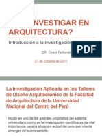 Que Investigar en Arquitectura