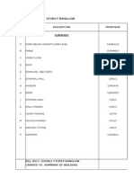 Bill of Quantity Banglow