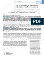 Hypothermia and Early Neonatal Mortality in Preterm Infants