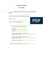 JAVA Básico - Exercícios Resolvidos