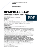 Remedial Law Suggested Answers (1997-2006), Word