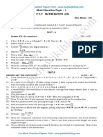 1st PUC Maths Model QP 1 PDF