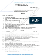 1st PUC Maths Model QP 2 PDF