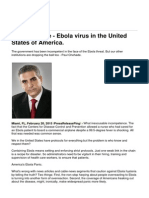 Paul Chehade - Ebola Virus in The United States of America