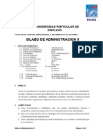 SYLABO Administración II - UDCH Adm.