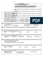 LISTA 03 - SEGUNDOS ANOS - Porcentagem, Aumentos e Descontos, Juro