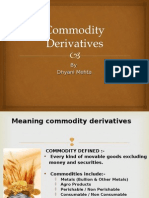 Commodity Deravative Intrrduction