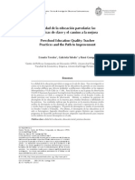 Calidad de La Educación Parvularia Las Practicas de Clase y Camino A La Mejora Treviño PDF