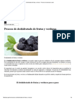 Deshidratado de Frutas y Verduras - Proceso de Secado Paso A Paso