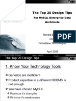 The Top 20 Design Tips For MySQL Enterprise Data Architects
