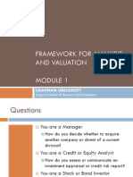 Mod 1 - Framework For Analysis & Valuation