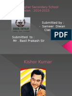 Power Point On Kishor Kumar