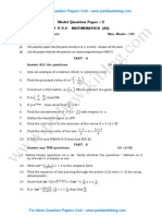 2nd PU Maths Model QP 2