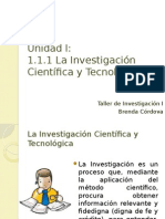 1.1 La Investigación Científica y Tecnologica