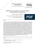 Benchmark Experiments and Characteristic Cyclic Plasticity Deformation