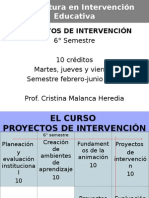 Campos de La Intervencion Educativa