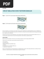 Circuit Emulation Over IP Network Modules