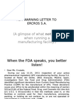 FDA Warning Letter