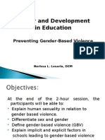 Gender and Development in Education: Preventing Gender-Based Violence