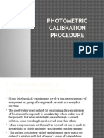 Photometric Calibration Procedure