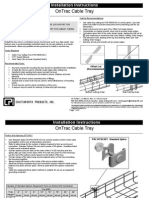 Ontrac Cable Tray: Installation Instructions