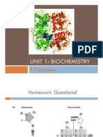 Unit 1: Biochemistry: 1.7 Enzymes