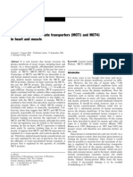 The Expression of Lactate Transporters (MCT1 and MCT4) in Heart and Muscle