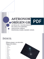 Astronomía de Origen Griego