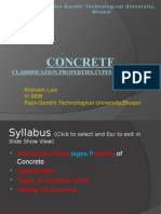 Concrete: Classification, Properties, Types and Testing