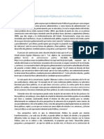 La Relación de La Administración Pública Con La Ciencia Política