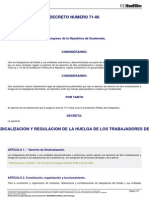 DECRETO DEL CONGRESO 71-86 Ley Sindicalizacion y Reg de Huelga T Estado