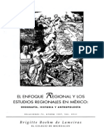 Boehm - El Enfoque Regional Y, Los Estudios Regionales en México