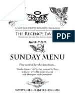 Sunday Menu: The Regency Tavern