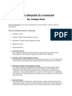 Service Blueprint of A Restaurant: By: Sritapa Dash