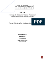 Programa Matemática I Logística