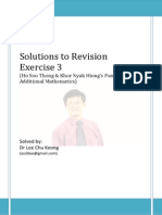 Solutions To Revision Exercise 3: (Ho Soo Thong & Khor Nyak Hiong's Panpac Additional Mathematics)