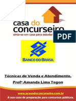 Apostila Técnicas de Vendas e Atendimento 2015 - Professora Amanda