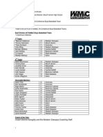 2014-2015 WaMaC Boys Basketball All-Conference. Updated 3-4-15