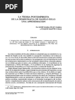 La Teoría Postempirista de La Democracia de Danilo Zolo: Una Aproximación