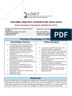 5th Year DCG Lesson Plan 4tp 2014-15