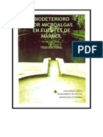 Biodeterioro Por Microalgas en Fuentes de Marmol